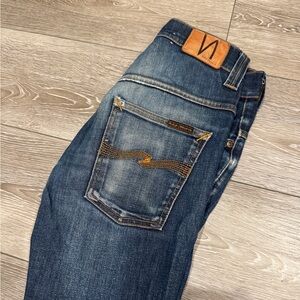 Nudie Jeans Men’s Selvage Slim Fit Dark Blue Denim